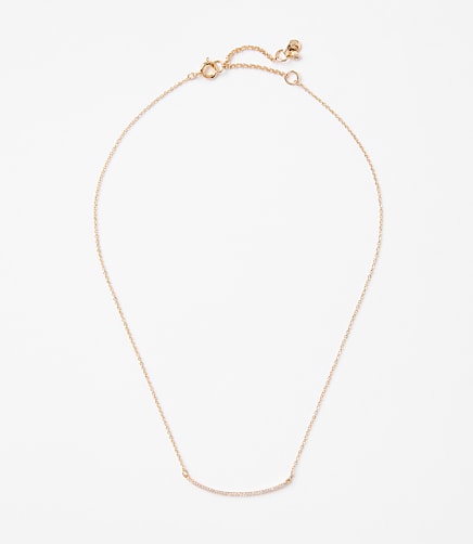 Pave Rounded Bar Necklace