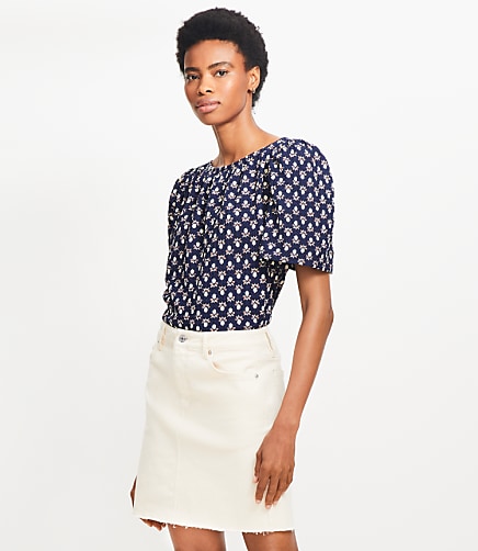 Fresh Cut Denim Mini Skirt in Ivory