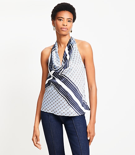 Foulard Satin Cowl Neck Cami