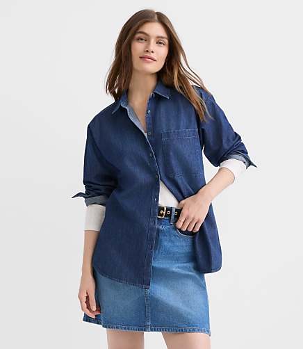 Chambray Everyday Oversized Pocket Shirt