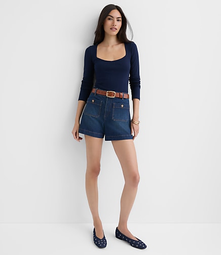 Palmer Denim Shorts in Vintage Mid Wash