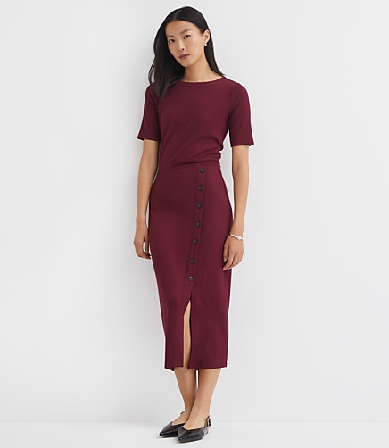 loft perfect ribbed tank midi dress Perfect Ribbed Tank Midi Dress