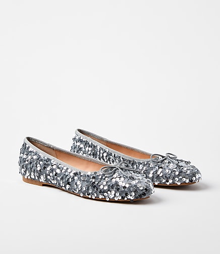 Sequin Ballet Flats