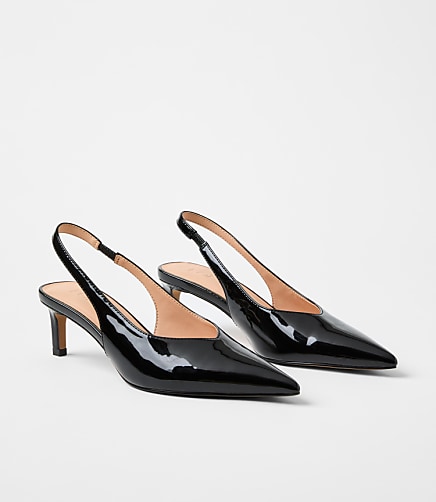 Patent Slingback Kitten Heels