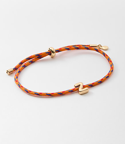 Rope Pull Tie Initial Bracelet