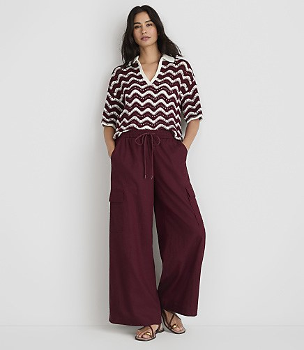 Lou & Grey Zig Zag Oversized Polo Sweater