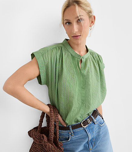 Petite Striped Everyday Dolman Shirt