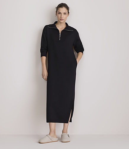 Lou & Grey Scubasoft Half Zip Maxi Pocket Dress