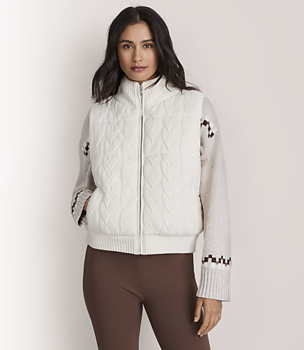 Lou & Grey Cable Puffer Vest