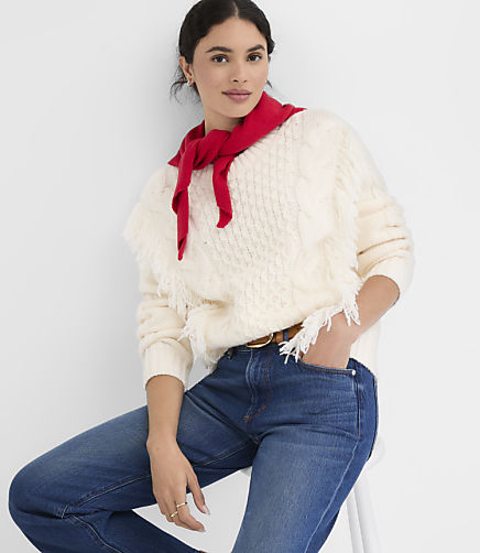 Fringe Cable Sweater