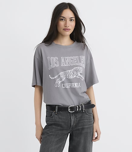 Petite Los Angeles Oversized Jersey Tee