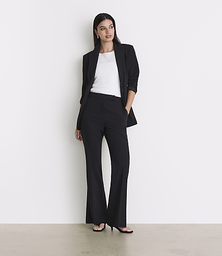Petite LOFT Versa Seasonless Stretch Flare Pants