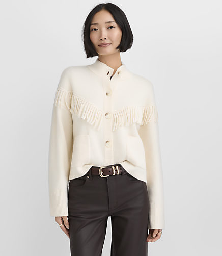 Fringe Sweater Jacket