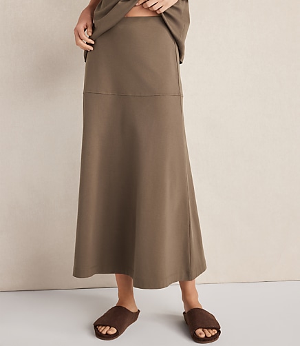 Haven Well Within Organic Cotton Interlock Midi Skirt