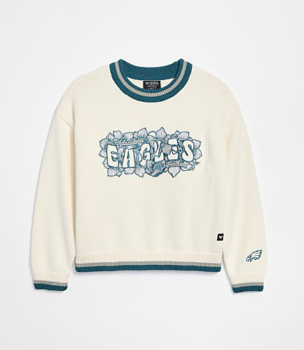 The Wild Collective Philadelphia Eagles Jacquard Crew Sweater