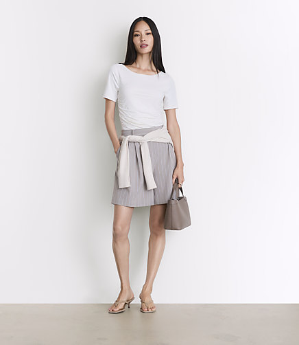 Petite LOFT Versa 360 Knit Ruched Top