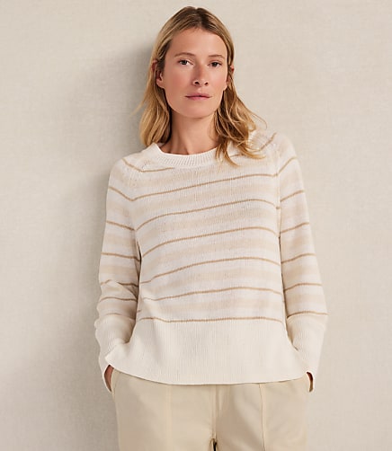 Haven Well Within Cotton Linen Stripe Crewneck