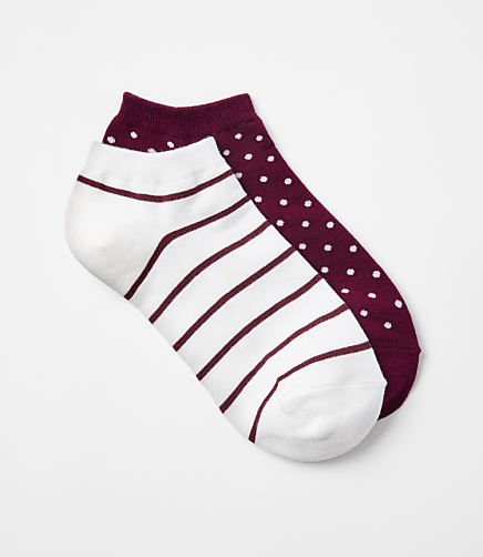 Stripe & Dot Ankle Sock Set