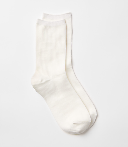 Ribbed Crew Socks