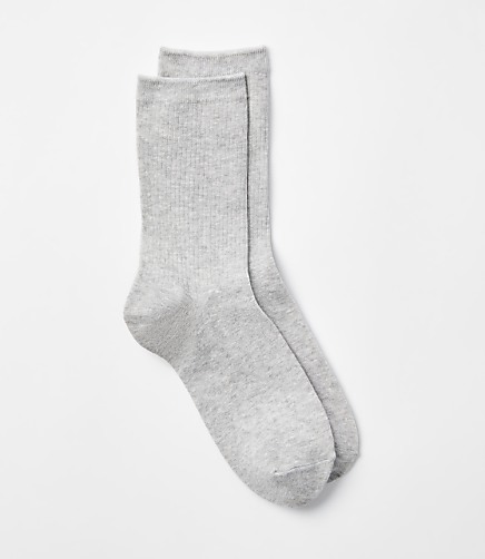 Ribbed Crew Socks