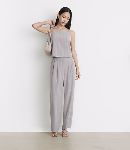 Petite LOFT Versa Seasonless Stretch Square Neck Top in Stripe
