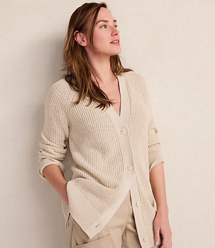 Haven Well Within Linen Tape Yarn Button-Up Cardigan