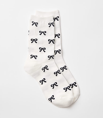 Bow Pointelle Crew Socks