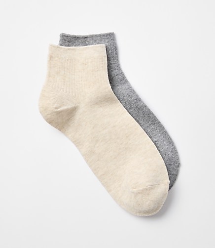 Flecked & Solid Ankle Sock Set