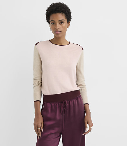 Petite Colorblock Luxe Knit Sweater