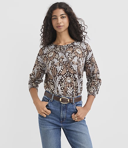 Petite Garden Blouson Sleeve Sweater