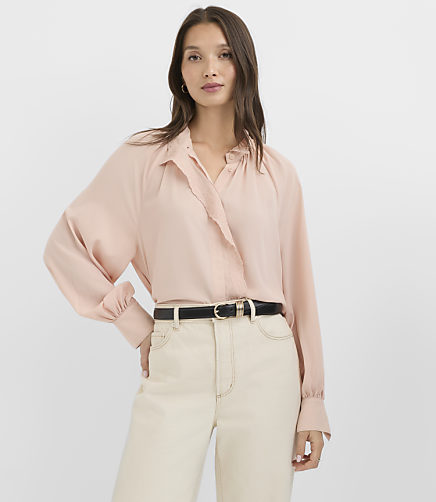 Scalloped Trim Blouse