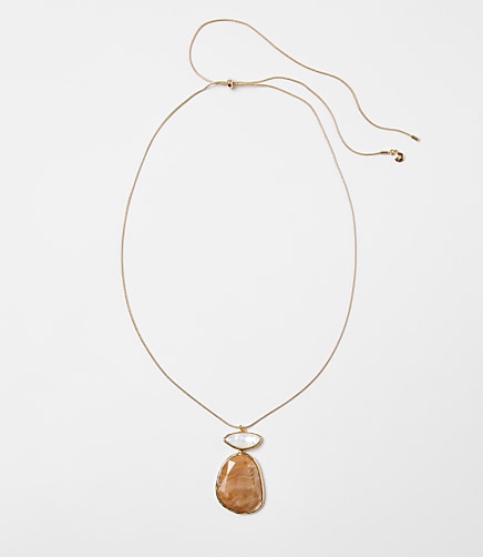 Marbleized Double Pendant Pull Tie Necklace