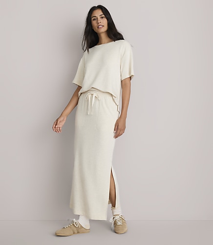 Lou & Grey Heathered Signaturesoft Maxi Pocket Skirt