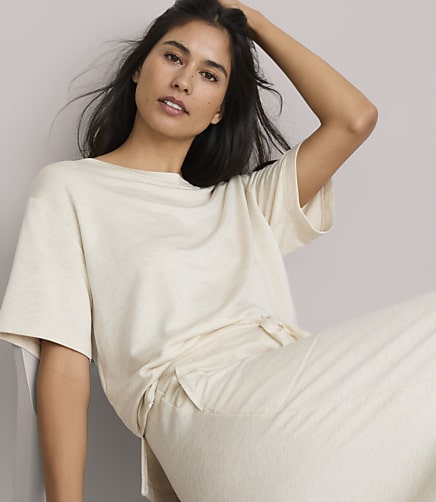 Lou & Grey Heathered Signaturesoft Boatneck Tee