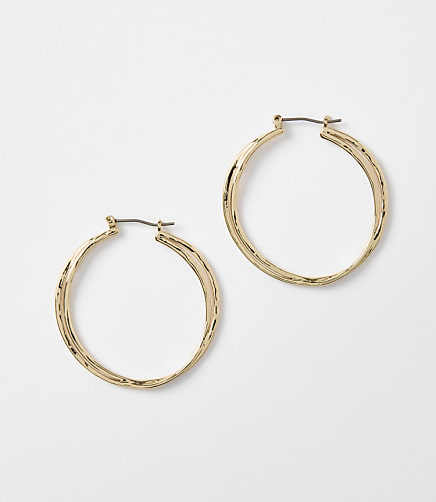 Pressed Hoop Earrings