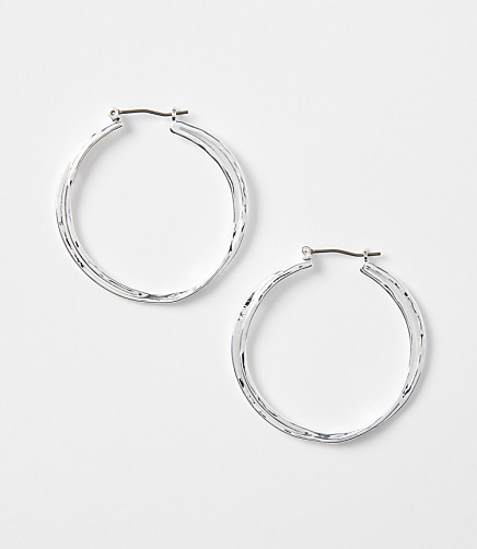 Pressed Hoop Earrings