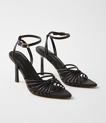 Lately Caged Ankle Strap Sandals - Black