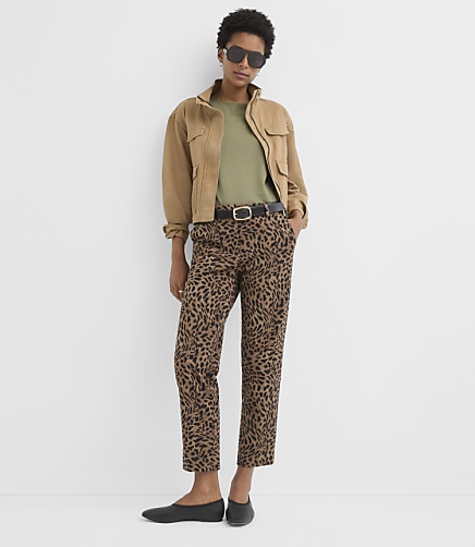 Petite Riviera Slim Pants in Leopard Print