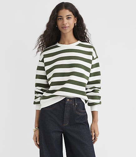 Petite Striped Sweatshirt