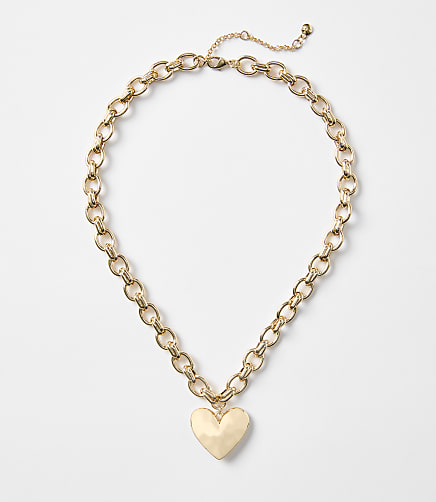 Heart Hammered Pendant Necklace