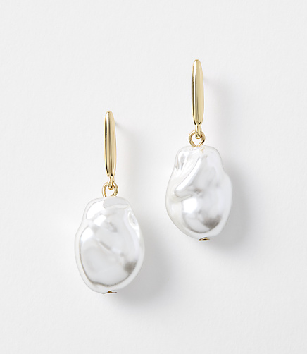 Pearlized Modern Drop Earrings