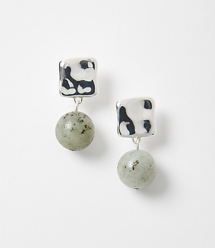 Marbleized Ball Drop Earrings