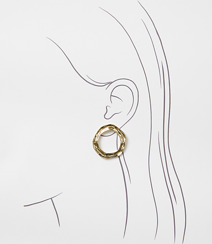 Open Circle Stud Earrings