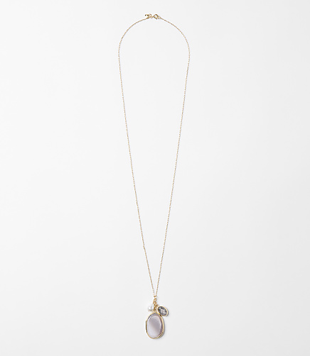 Marbleized Cluster Pendant Necklace