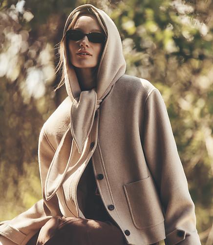 Hooded Scarf Jacket