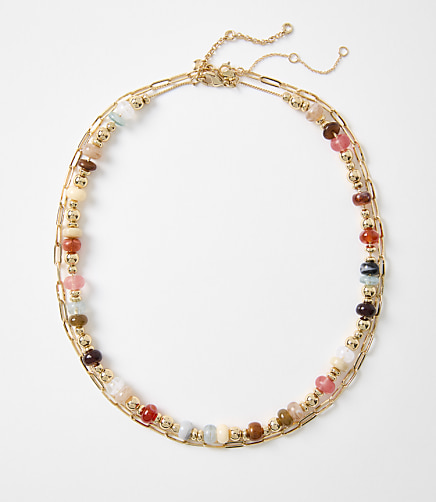 Multicolored Beaded Necklace Set