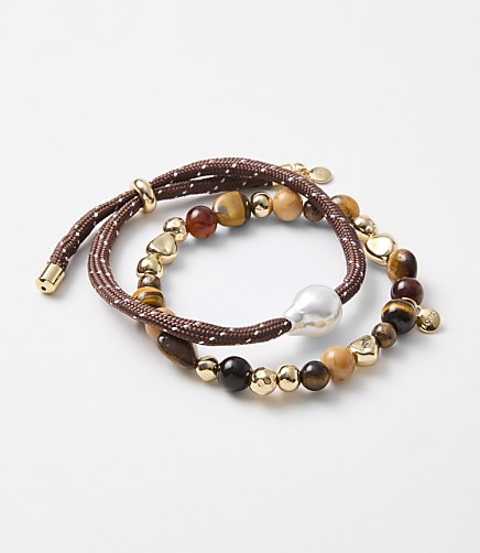Pearlized Rope Bracelet Set