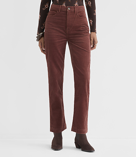 Curvy Straight Corduroy Pants