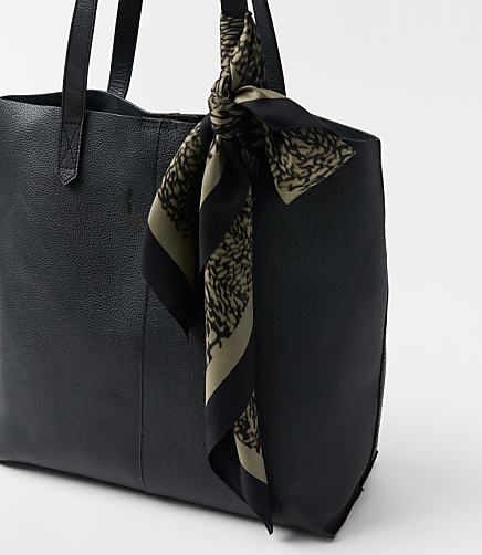 LOFT Versa Leafed Silk Square Scarf - Valiant Green