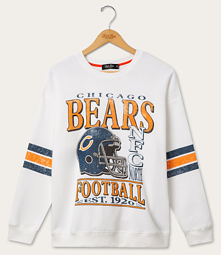Junk Food Chicago Bears Striped Oversized Fleece